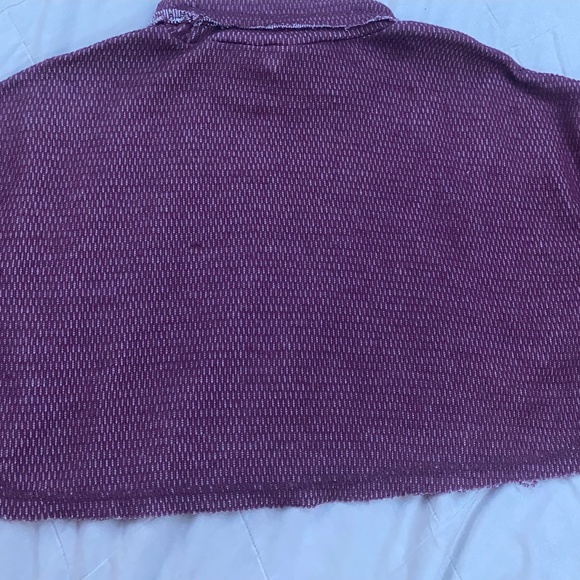 Light burgundy/pinkish cropped mock turtleneck - Picture 4 of 5